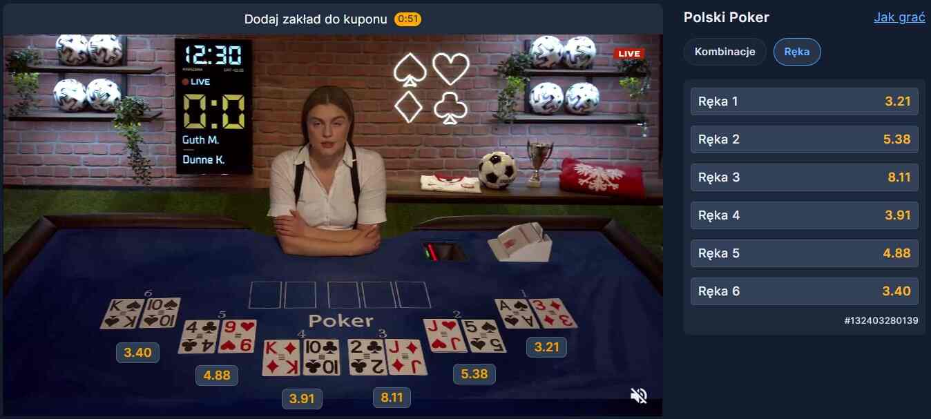 STS poker - po rozdaniu dwóch kart
