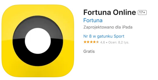 Fortuna aplikacja w AppStore